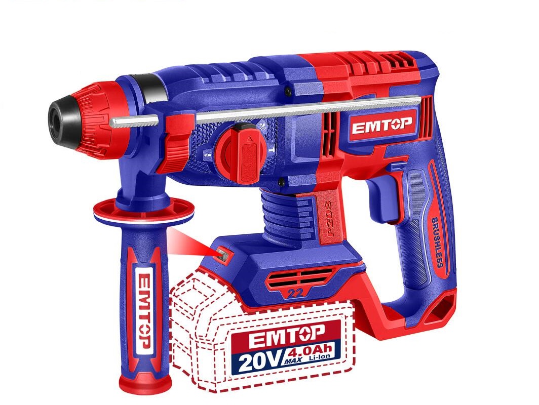 Перфоратор акумуляторний EMTOP ELRH21228 (без АКБ та ЗП)